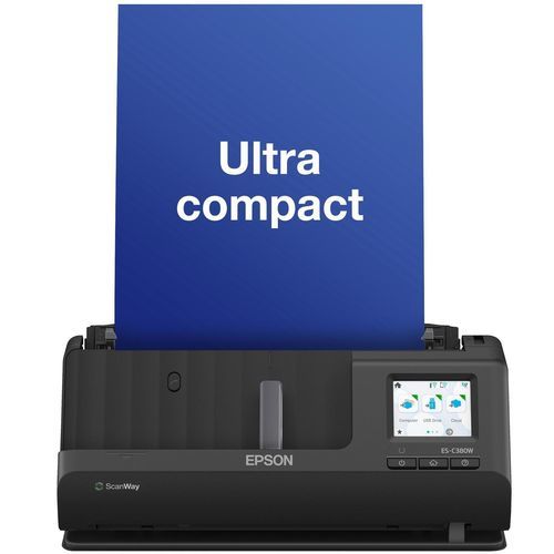 Touch document scanner - ES-C380W - EPSON Europe - color / wireless / compact