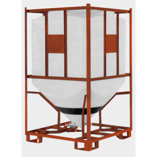 Bulk material tank - TC/P series - ARICON GmbH - polyethylene / cone-bottom / rectangular