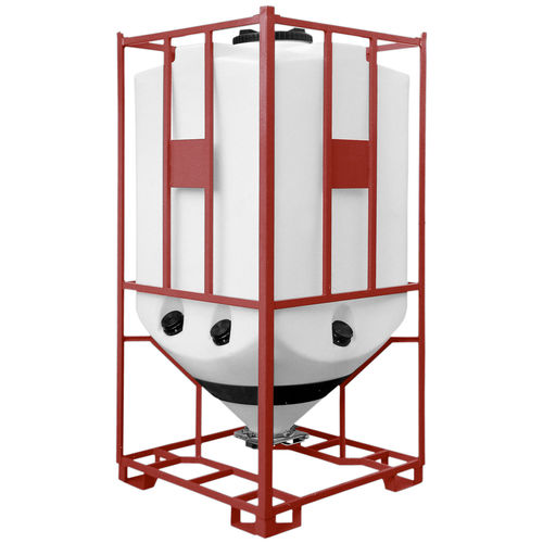 Bulk material tank - TC/NPS series - ARICON GmbH - polyethylene / rectangular / cone-bottom