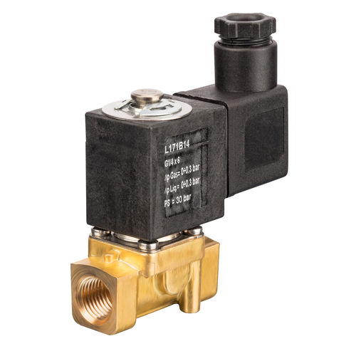 2-way solenoid valve - MV01-2214 series - Sommer-Technik - direct-operated / NC / air