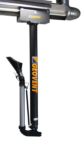 Fixed extraction arm - Geovent - flexible / telescopic / for vehicle diagnostics