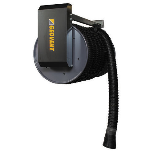 Vacuum hose reel - GTS series - Geovent - spring rewind / for exhaust gas / fixed