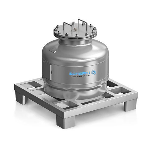 Stainless steel IBC container - SCHÄFER Container Systems - cylindrical