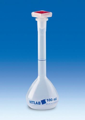 Volumetric flask - 677941 - VITLAB - polypropylene / with cap