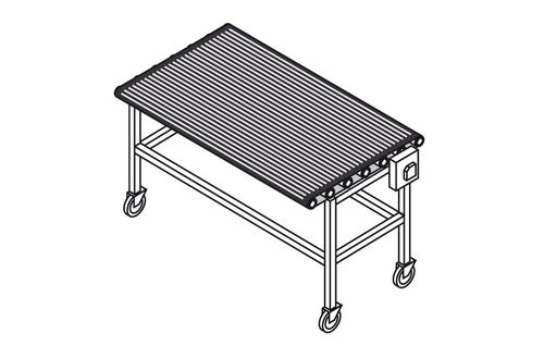 Belt conveyor - Transportband 1000/1500/2000 - LISSMAC Maschinenbau GmbH - roller / horizontal / transport