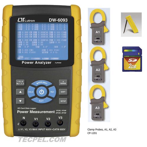 3-phase electrical networks analyzer - DW-6093 - Tecpel  Co., Ltd. - power / power factor / voltage