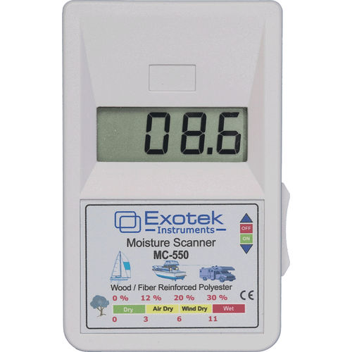 Wood moisture meter - MC-550 - Exotek Instruments - dielectric / with digital display / hand-held