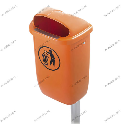 HDPE waste bin - Weber GmbH & Co. KG Abfallbehaelter & Container - for urban waste / lockable