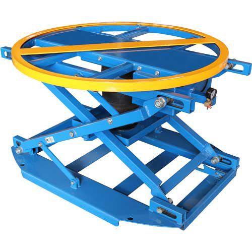 Rotating lift table - LPSL-AIR - Lift Products - scissor / pneumatic / stationary