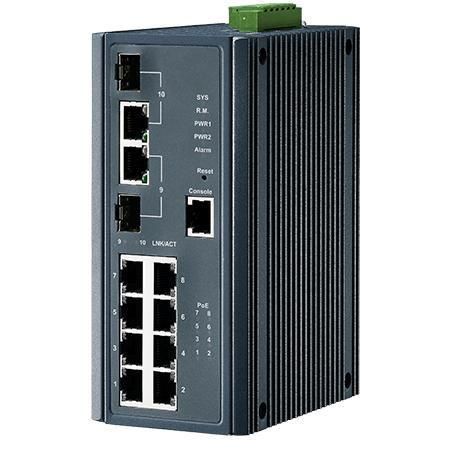 Managed switch - EACSW-L2 - Winmate, Inc. - 10 ports / layer 2 / gigabit Ethernet