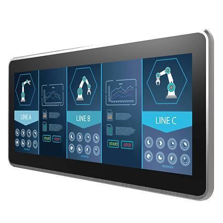 Multi-touch screen monitor - W15L100-PPB2 - Winmate, Inc. - projected capacitive touchscreen / for industrial machines / for HMI interface
