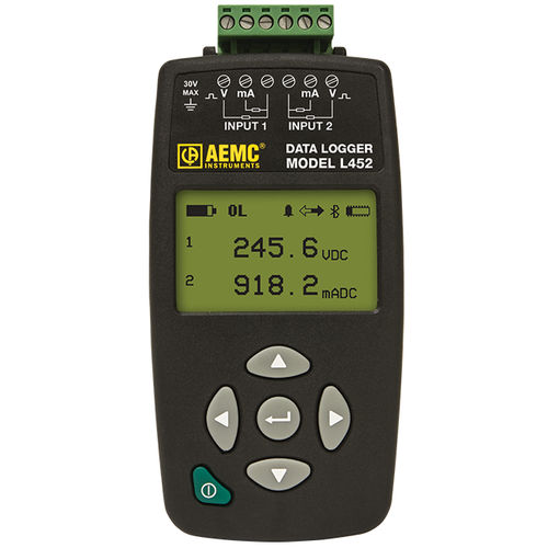 Temperature data logger - L452 - AEMC Instruments - voltage / pressure / humidity