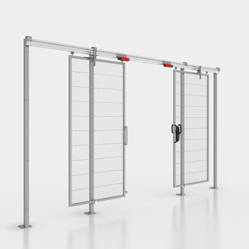 Sliding door - DST - HANS GEORG BRÜHL - aluminium / steel / indoor