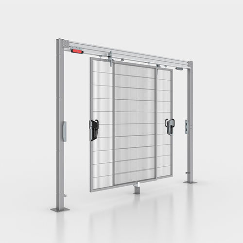 Sliding door - STB - HANS GEORG BRÜHL - aluminium / steel / indoor