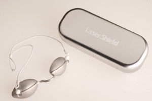 Laser safety glasses - I-Shield - Scitec Instruments - silicone / stainless steel