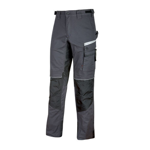 Work pants - FLASH - U Group Srl - abrasive resistant / cotton / canvas