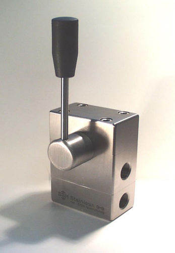 2/2-way hydraulic directional control valve - NRV 2/2 - SSH Stainless - seat / lever-operated / compact
