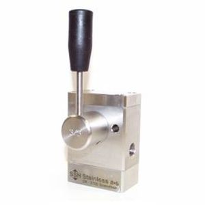 3/3-way hydraulic directional control valve - NRV 3/3 - SSH Stainless - seat / lever-operated / compact