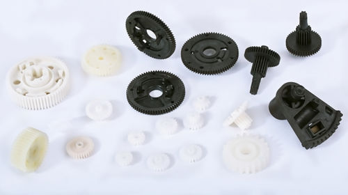 Spur gear - Iskra Mehanizmi - straight-toothed / hub / plastic