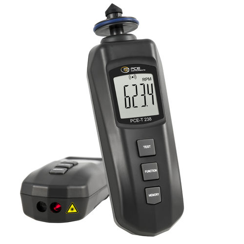 Contact tachometer - PCE-T 238 - PCE Deutschland GmbH - non-contact / handheld / digital