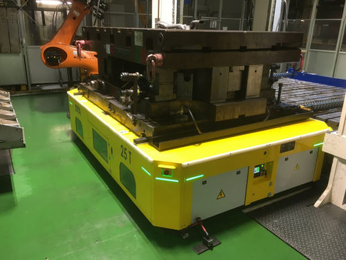 Electric self-propelled cart - DTA - for heavy loads / for shipbuilding / lifting