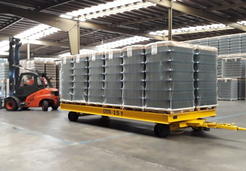 Flatbed trailer - DTA - for industrial materials / towed / handling