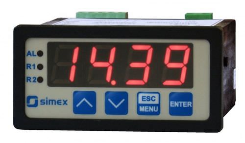 Process indicator - SWS-73 series - SIMEX Sp. z o.o. - digital / LED / panel-mount
