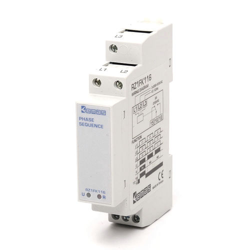 Phase sequence protection relay - RZ1FK116 - EMAS - three-phase / DIN rail