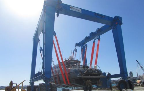 Mobile gantry crane - MBH 260 - CIMOLAI TECHNOLOGY - for ship loading