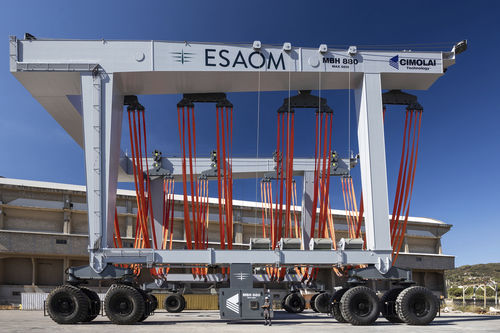 Mobile gantry crane - MBH 880 - CIMOLAI TECHNOLOGY - for ship loading