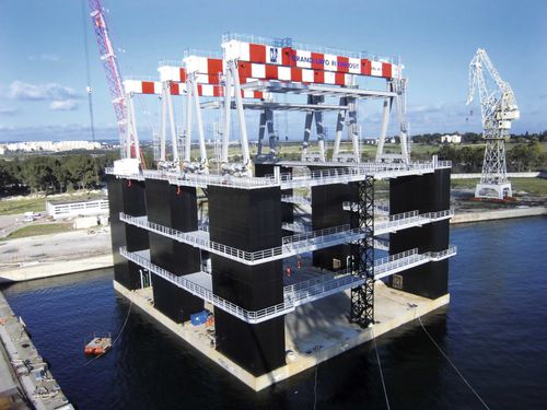 Rubber-tired gantry crane - RGC 90 - CIMOLAI TECHNOLOGY - for marine applications