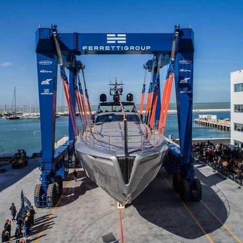 Mobile gantry crane - MBH 670 - CIMOLAI TECHNOLOGY - for ship loading