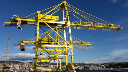 Mobile crane - RGC 100 - CIMOLAI TECHNOLOGY - ship loading