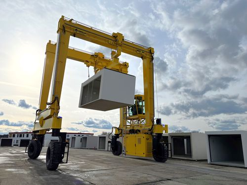 Precast beam straddle carrier - MST 35 - CIMOLAI TECHNOLOGY - rubber-tired