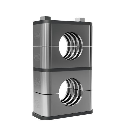 Metal pipe clamp - Gates - heavy-duty / for twin pipes