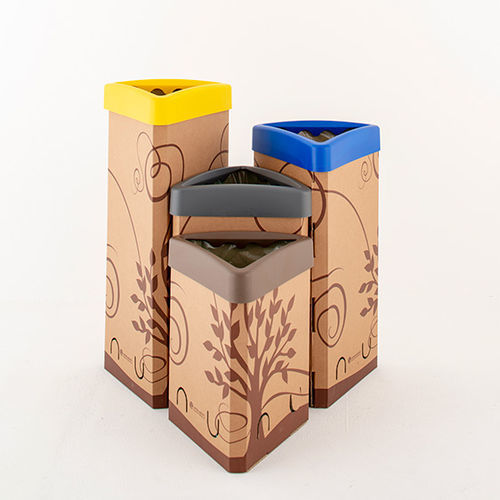 Recycled plastic waste bin - Delta light - SARTORI AMBIENTE S.R.L. - cardboard / for household waste / recycling