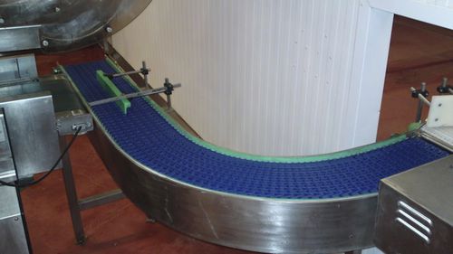 Modular belt conveyor - Smisco Food Equipment Ltd - curved / food / for the food industry