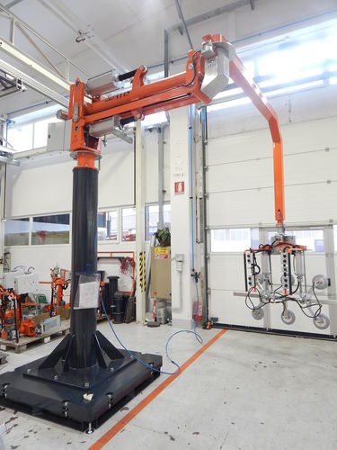 Pneumatic manipulator arm - Atismirus 100 - ATIS s.r.l. - with suction cup / for lifting / pillar