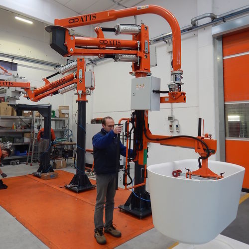 Pneumatic manipulator - Atismirus 300 - ATIS s.r.l. - with gripping tool / with suction cup / loading