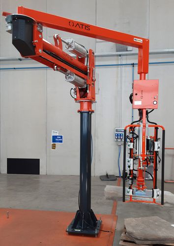 Pneumatic manipulator - Atismirus 300 VT - ATIS s.r.l. - with gripping tool / pillar