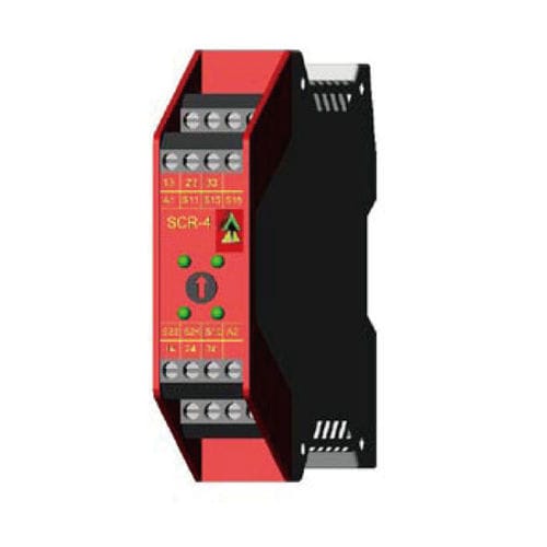Emergency stop safety relay - SCR-4-TD - Idem Safety Switches - 3 NC / 2 NC / 1 NC