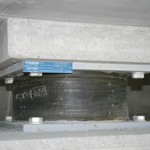 Mechanical damper - LASTO-HDRB - mageba - construction / bearing / rubber