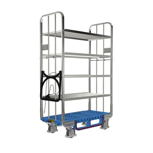 Transport trolley - ECOFLEX 600 E5 OKD - LKE GmbH - Excellence in Material Handling - metal / plastic / 5 levels