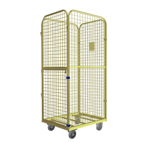 Textile roll cage container - Premium XL Combitainer - LKE GmbH - Excellence in Material Handling - 4-panel / wire mesh