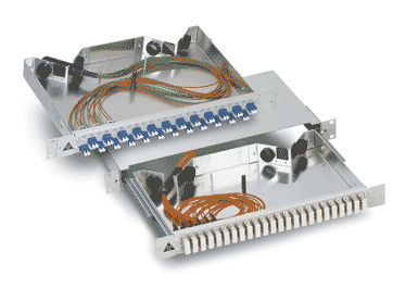 Rack-mount distribution panel - 19", 1 - 3 HU, ø 29 mm - Rosenberger OSI - for fiber optics