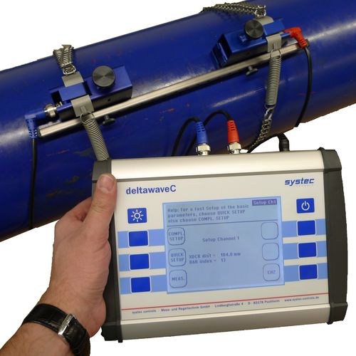 Ultrasonic flow meter - deltawaveC-P - systec Controls - volume / for liquids / DN15 - 1/2"
