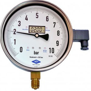 Digital pressure gauge - EMPEO 3 - Manometer Preiss EMPEO-KBM OHG - threaded / stainless steel / Bourdon tube