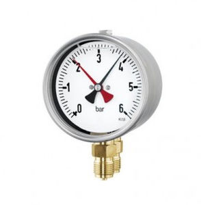Double pressure gauge - DRChG100-1 - Manometer Preiss EMPEO-KBM OHG - analog / threaded / stainless steel