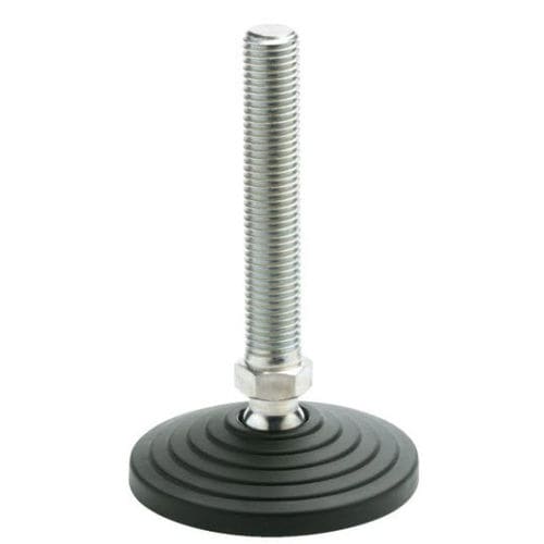 Machine foot - 35-51 - Emile Maurin Eléments Standard Mécaniques - NBR / stainless steel / swivel