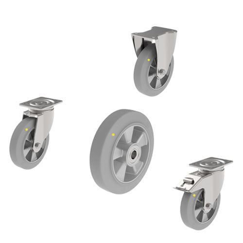 Swivel caster - 38-111, 38-112, 38-113 - Emile Maurin Eléments Standard Mécaniques - base plate / with ball bearing / high load capacity